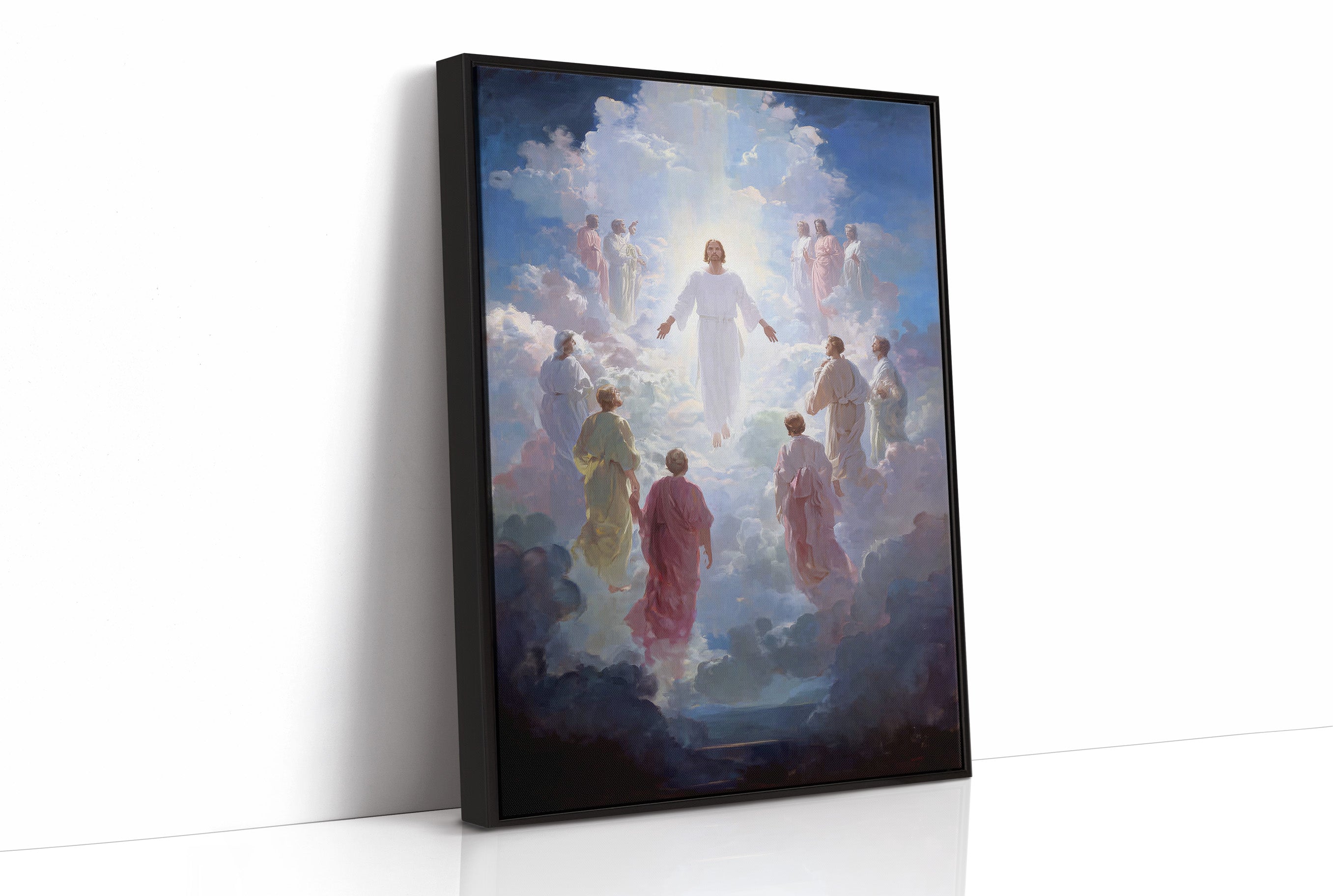 Celestial Ascension Through Radiant Clouds