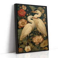 Herons Dance Among Garden Blooms
