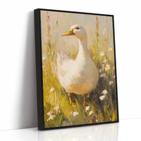 A Duck's Day Among Wildflowers
