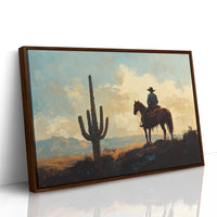 Cowboy Sundown by the Saguaro