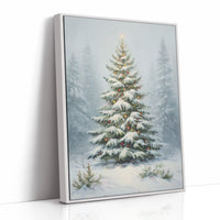Snow Dusted Evergreen Keeps Watch