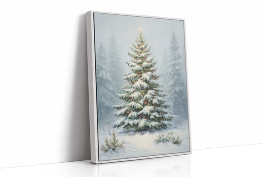 Snow Dusted Evergreen Keeps Watch