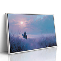 Twilight Rider Crosses Misty Waters
