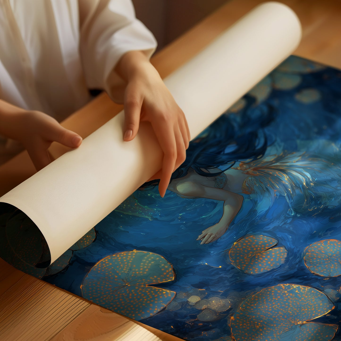 Midnight Blooms Upon Still Waters