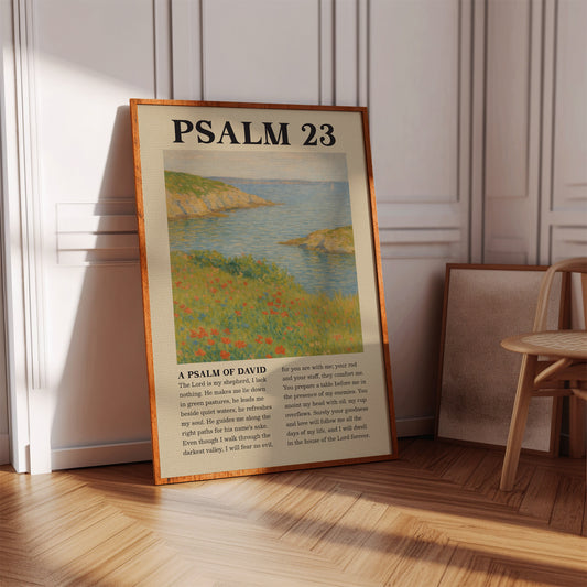 Psalm 23 Coastal Peace Print
