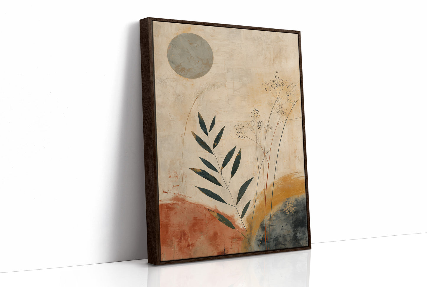 Moonlit Leaves Dance In Terra Cotta