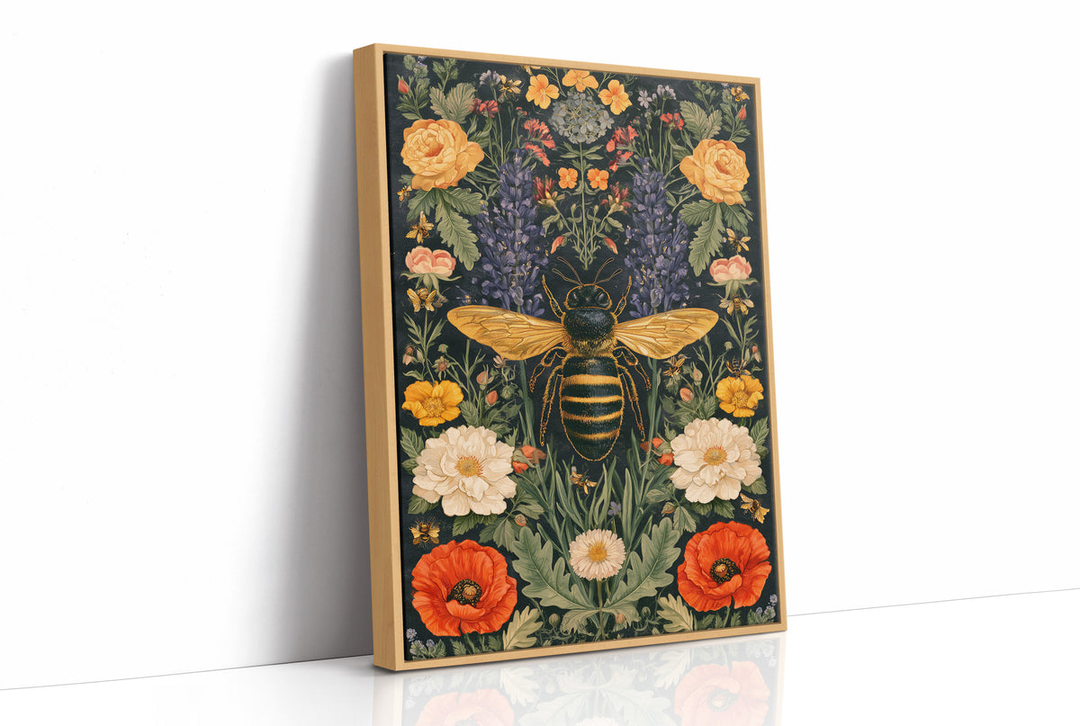Full Buffet: Bee Among Poppies and Peonies