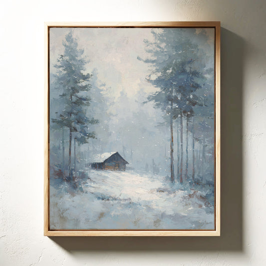 A Cabin Lost in Frosted Haze