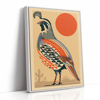 Desert Quail, Fanned and Facing West
