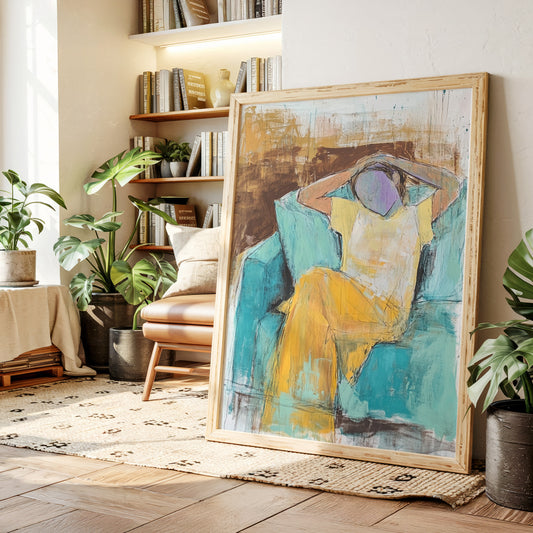 Sunlit Moments In Turquoise Room