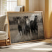Three Mares Stand Among Prairie Grass