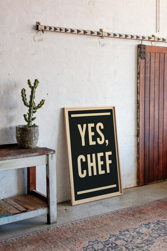 Yes Chef Kitchen Command Print