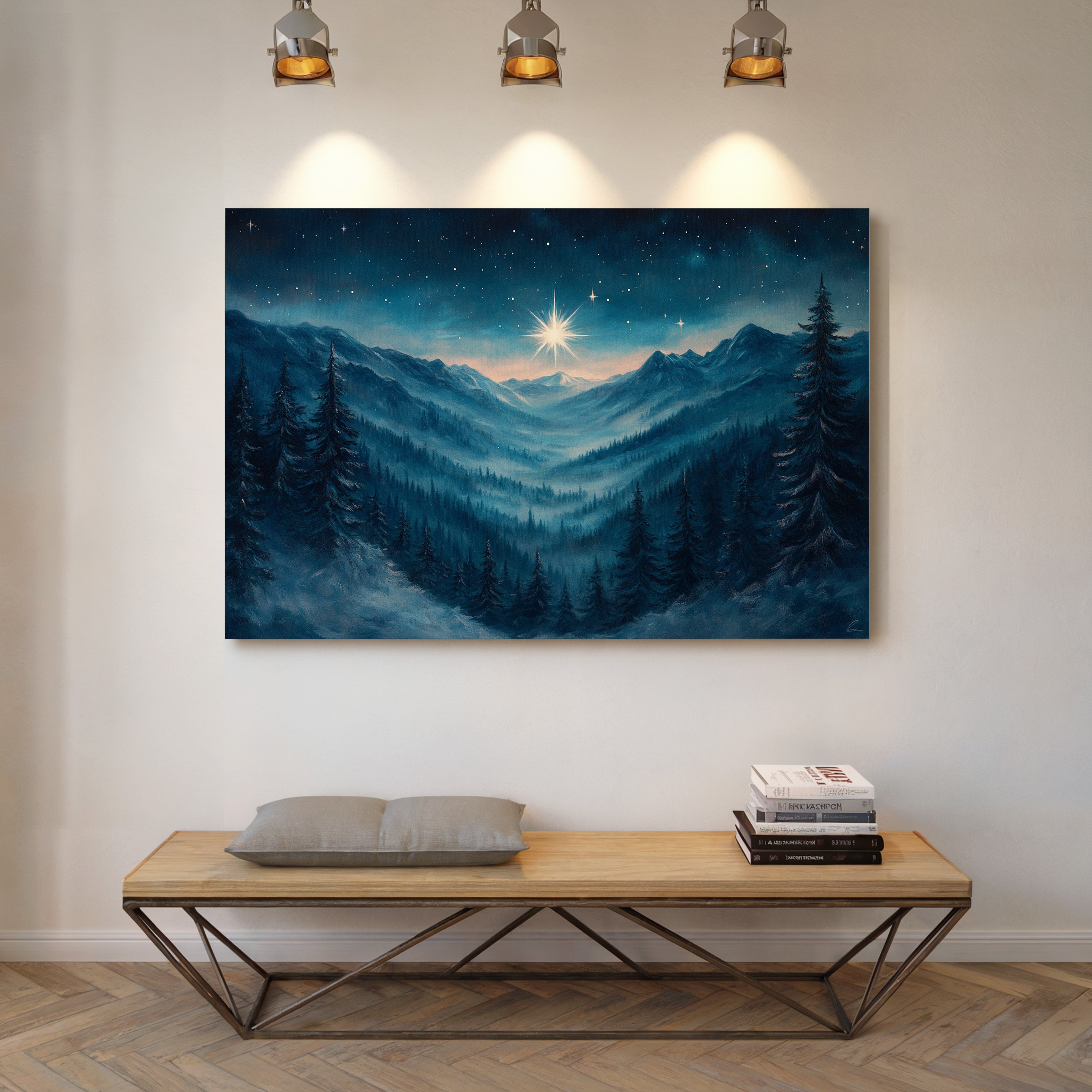 Northern Peaks Hold Winter's Light