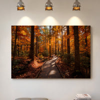 Autumn Path Weaves Golden Stories