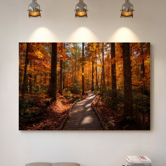 Autumn Path Weaves Golden Stories