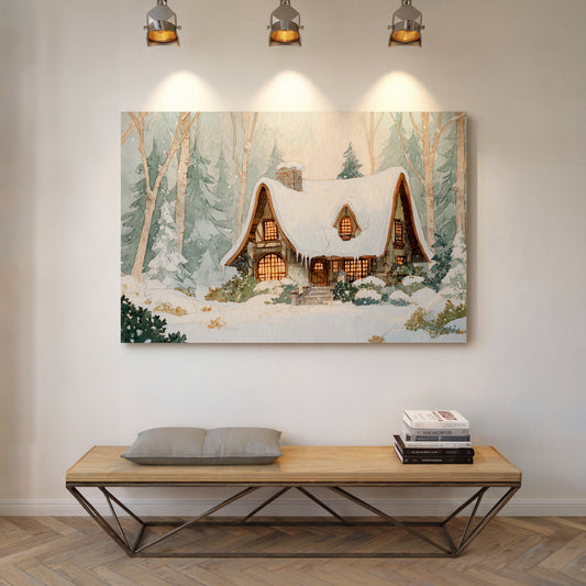 Cottage Beneath a Winter Veil