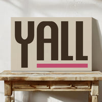 Y’all Typography Print with Pink Underline