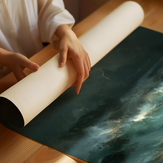 Tiny Yellow Against Raging Seas