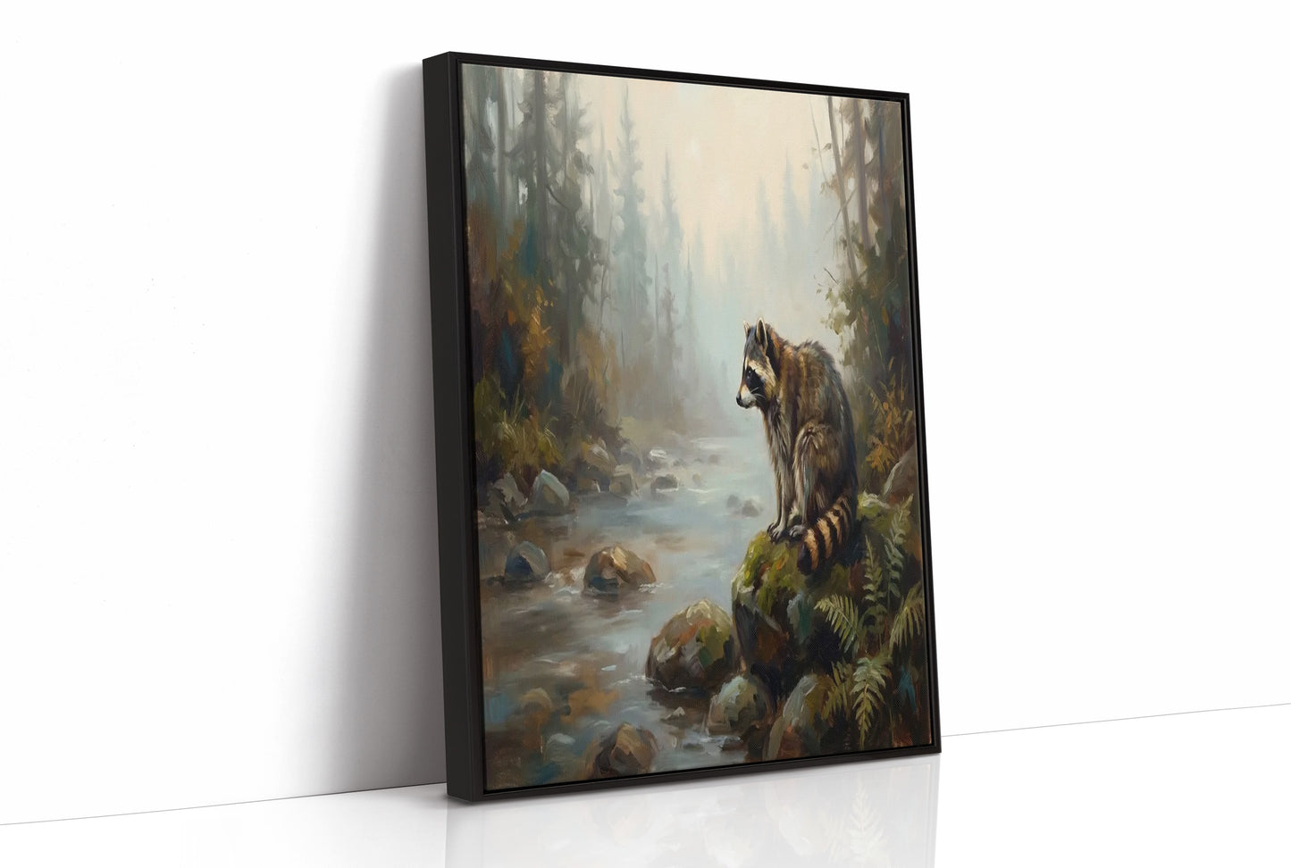 Raccoon by the Rapids