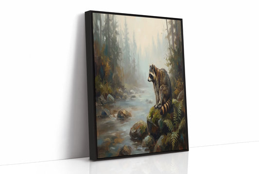 Raccoon by the Rapids
