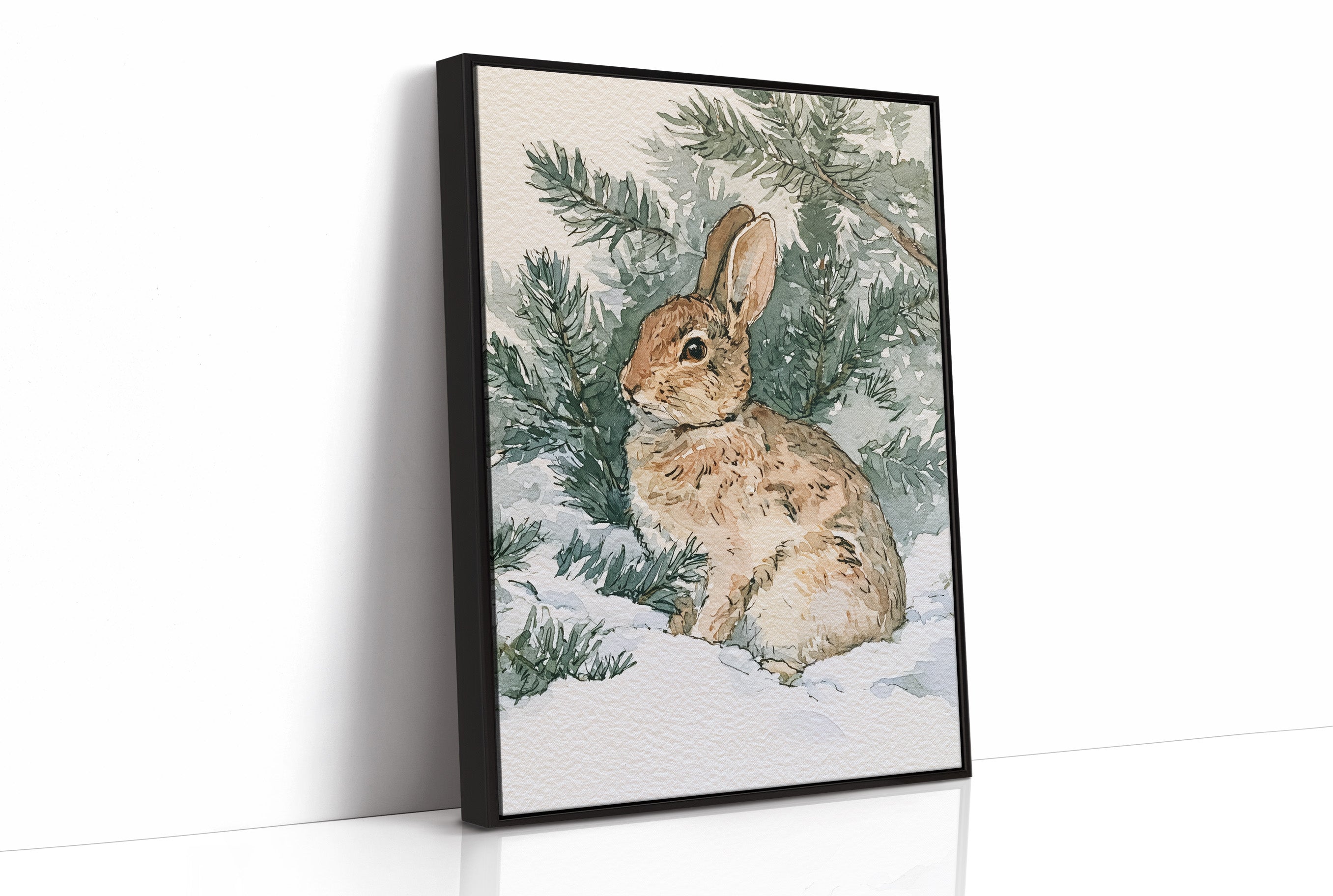 Rabbit In Snowy Pines