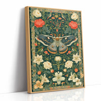 Emperor Moth Presides Over the Peonies