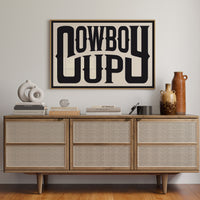 Cowboy Up Western Print in Black Ink