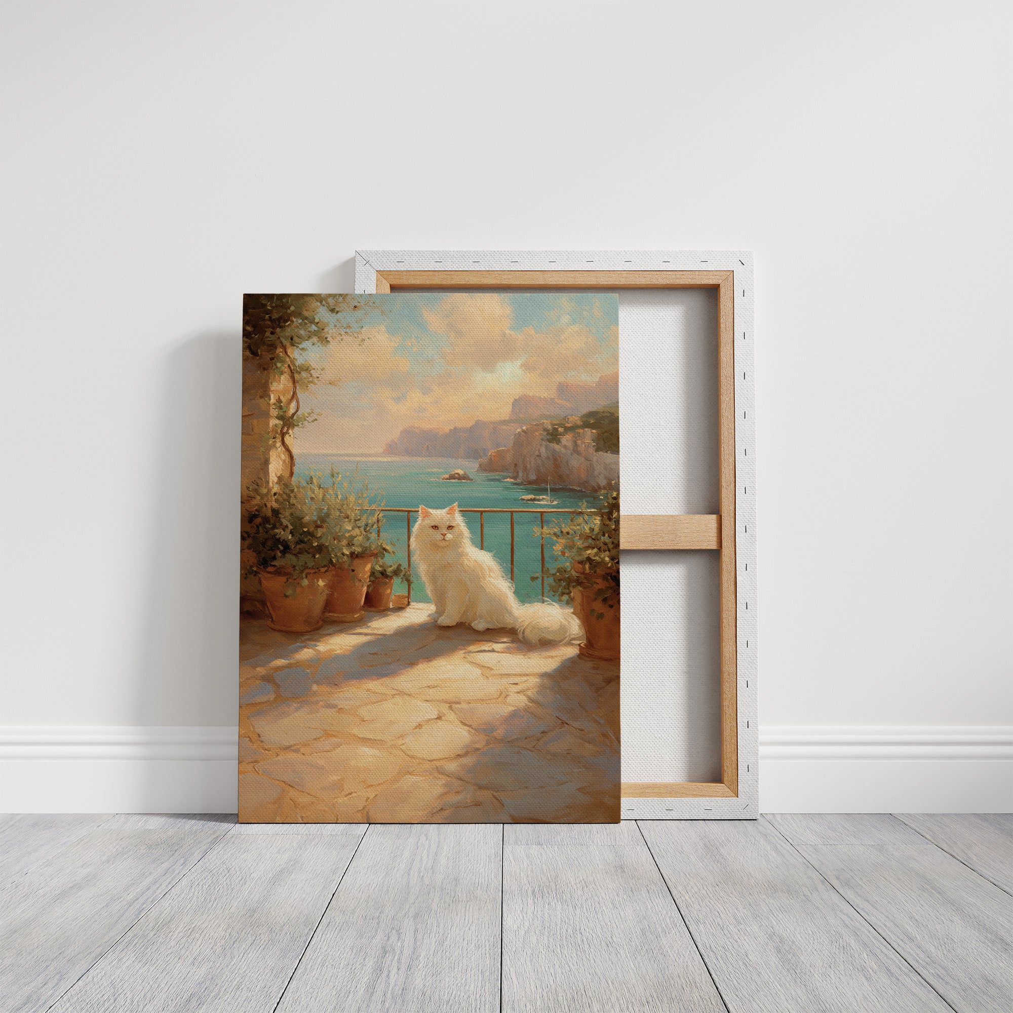 Mediterranean Guardian Basks in Coastal Light