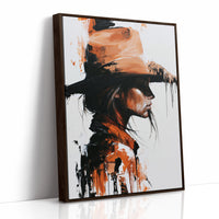 Silhouette in a Wide Brim Hat