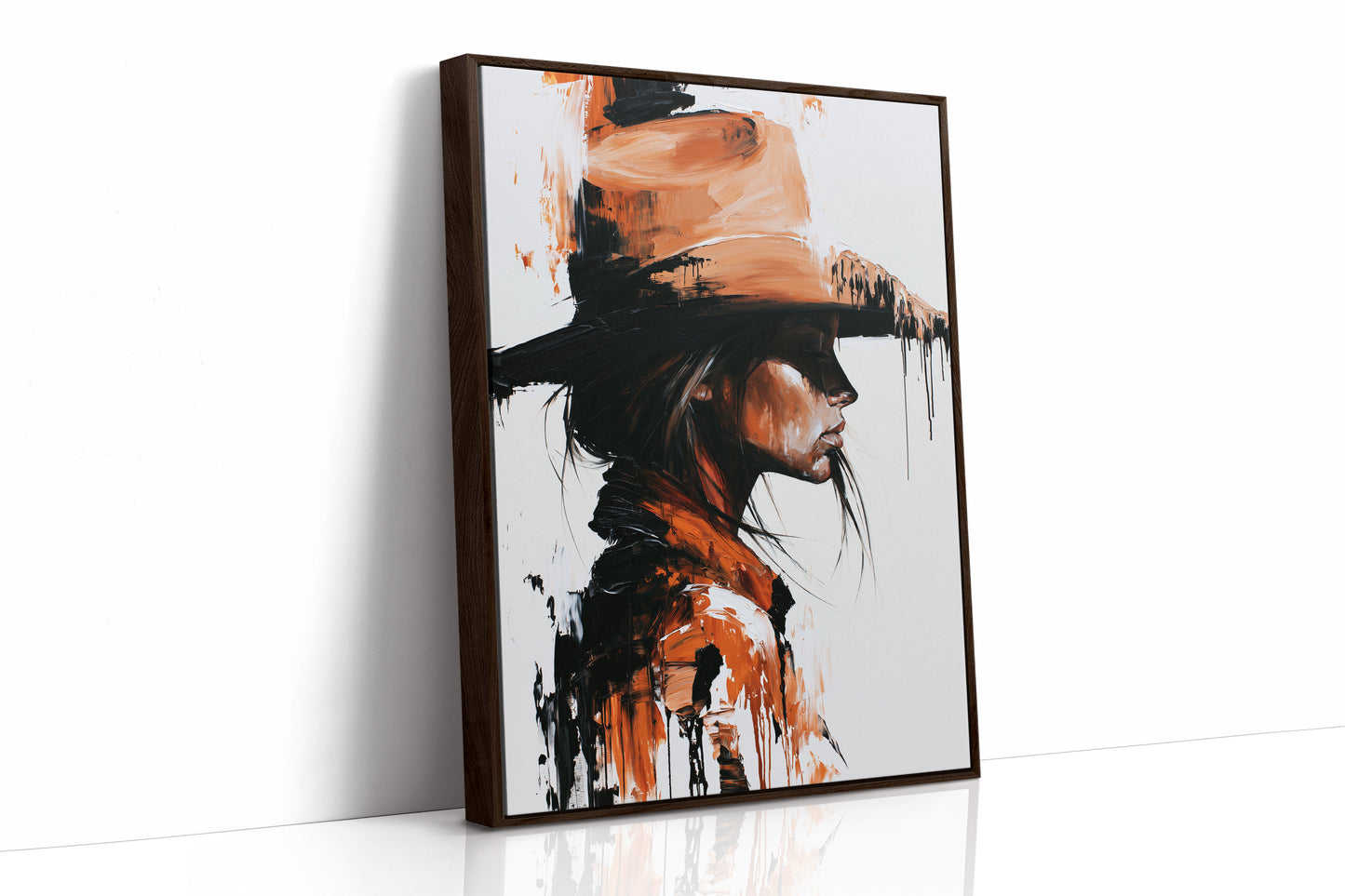 Silhouette in a Wide Brim Hat