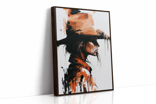 Silhouette in a Wide Brim Hat