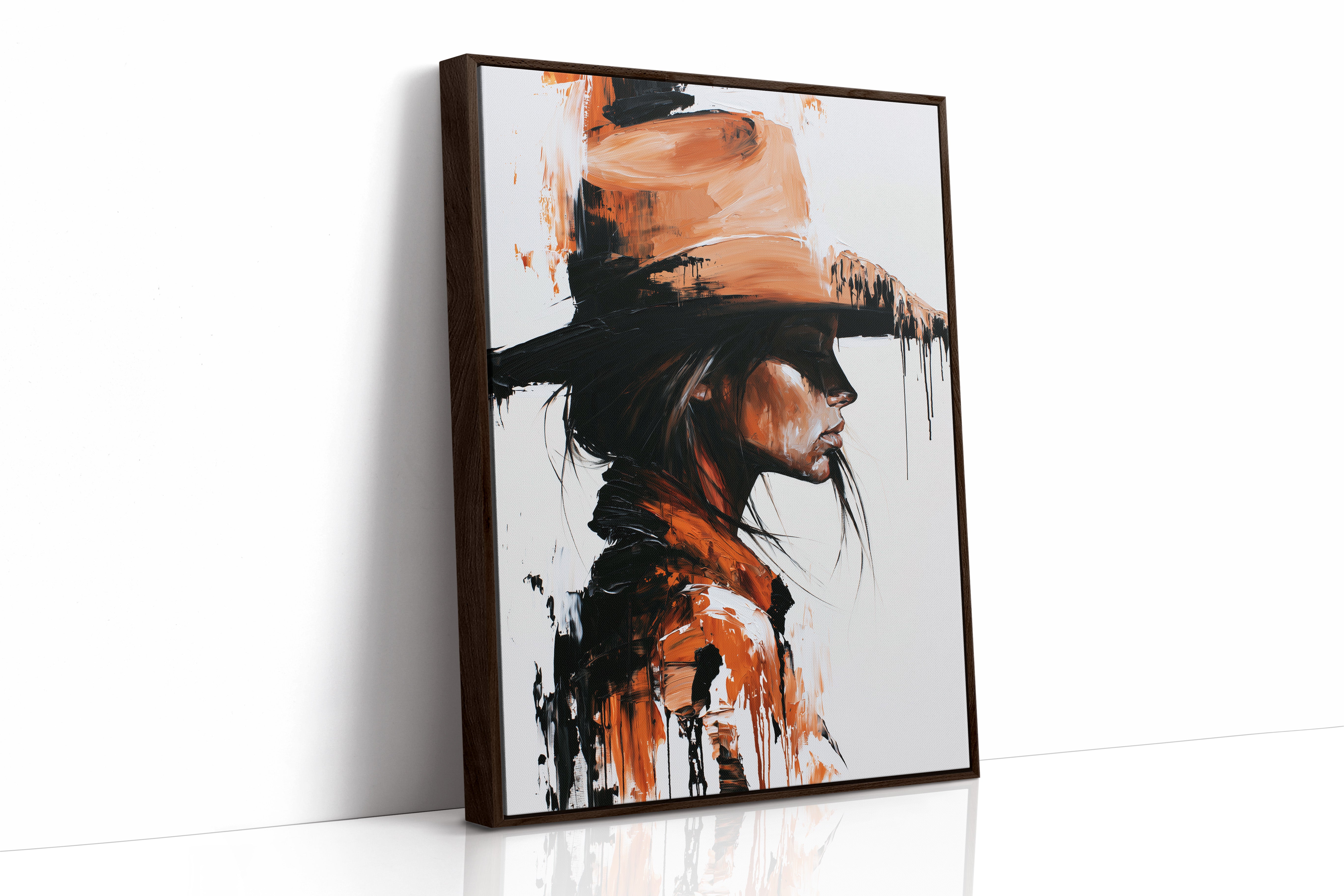 Silhouette in a Wide Brim Hat