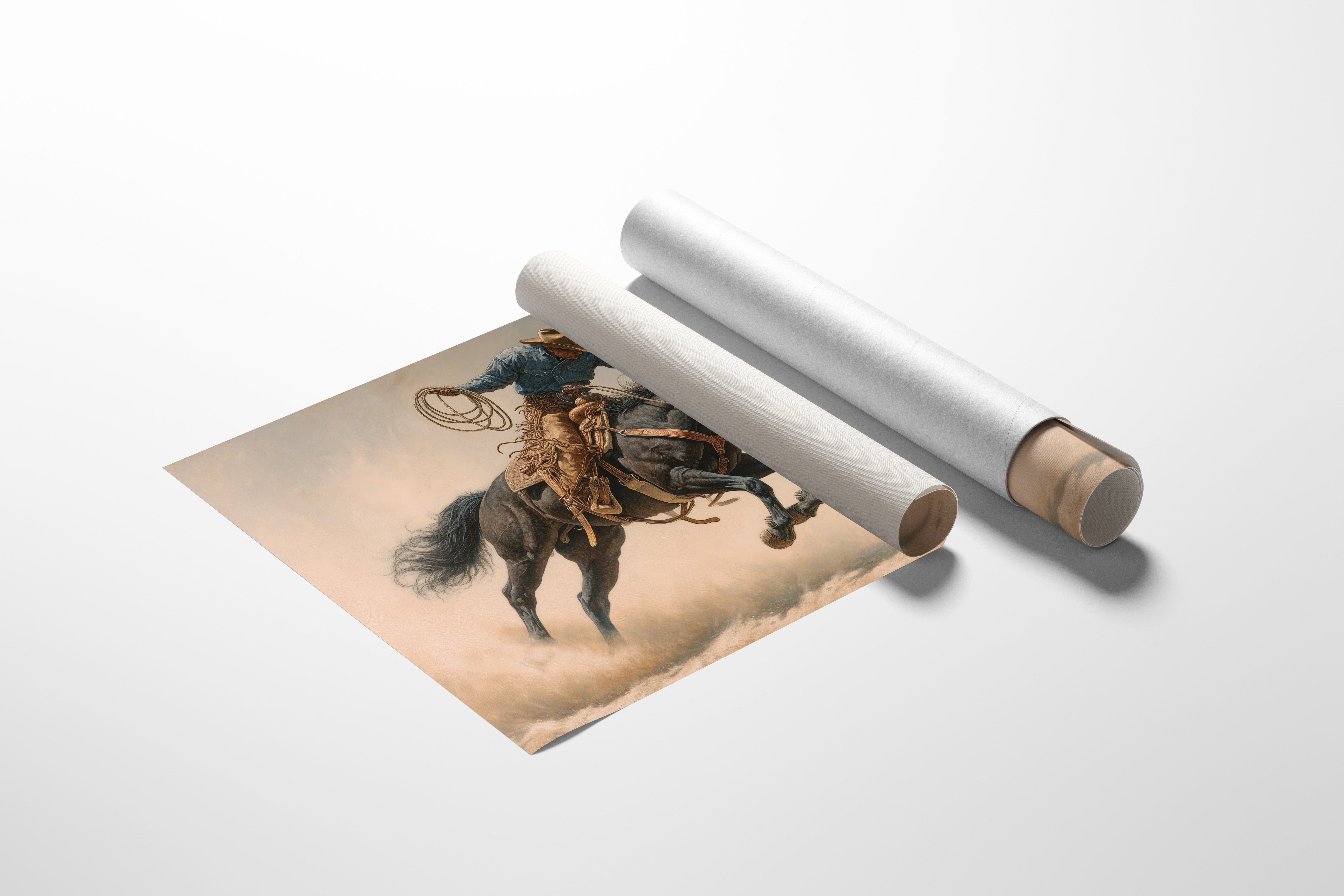 Wild Stallion Dances Through Dust