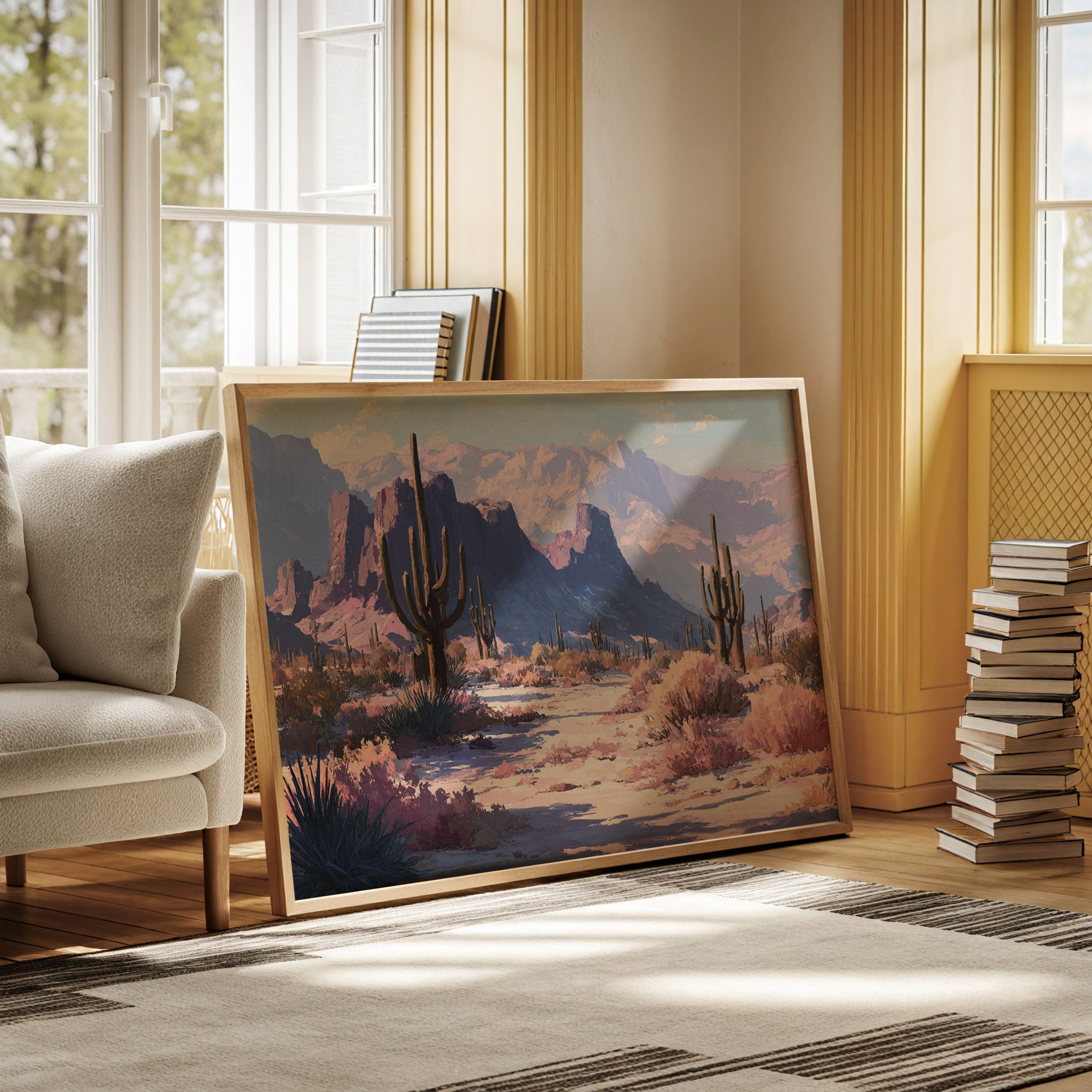Pink Dawn Greets Saguaro Sentinels