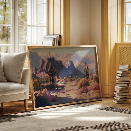 Pink Dawn Greets Saguaro Sentinels