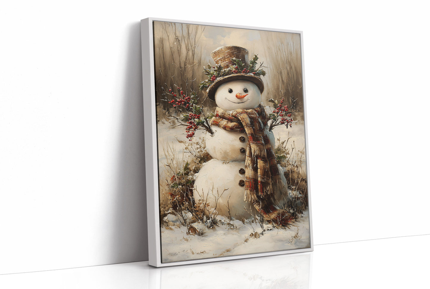 Winter's Charm In Plaid And Holly