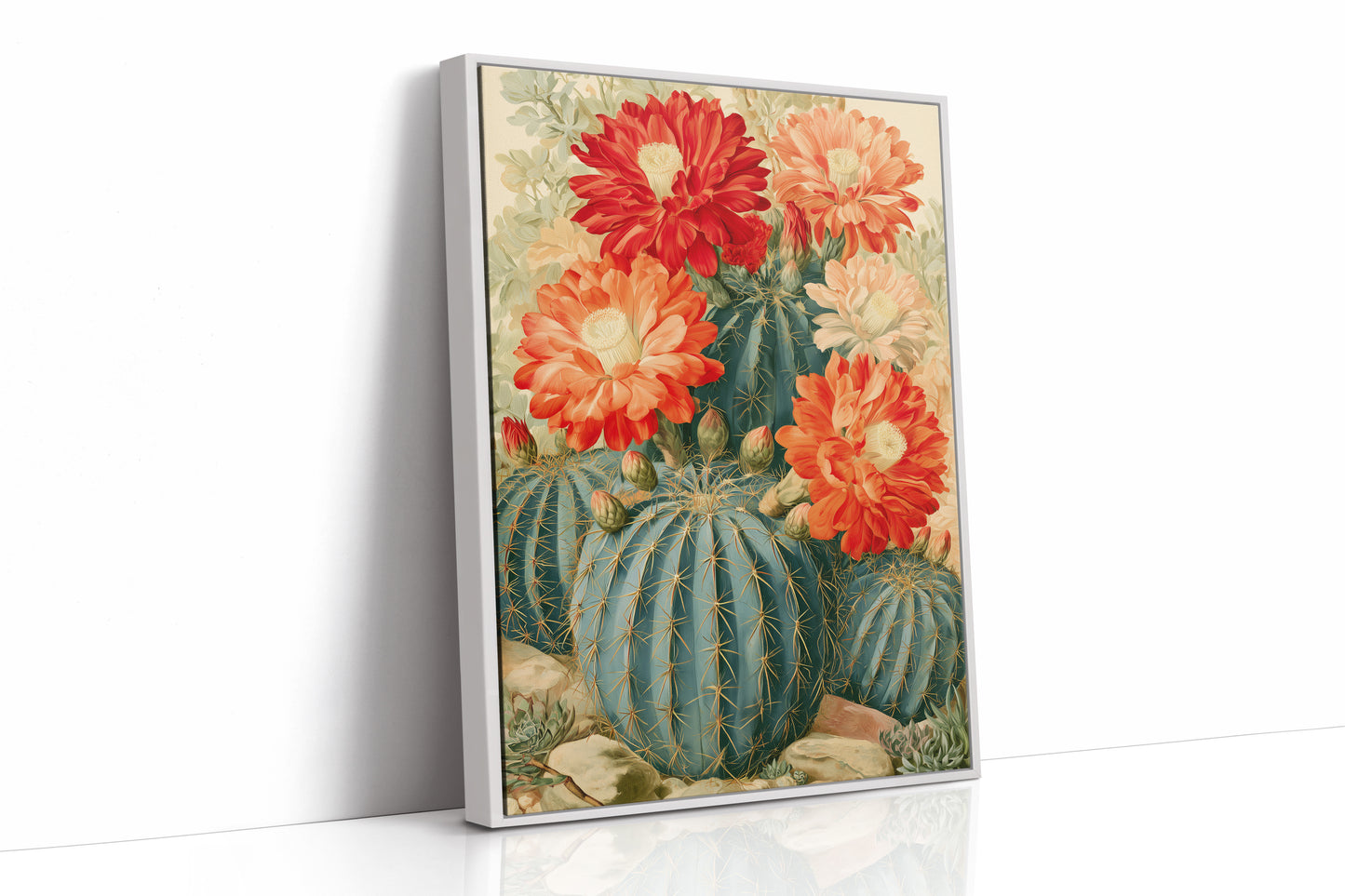 Desert Bloom: Crimson Succulents