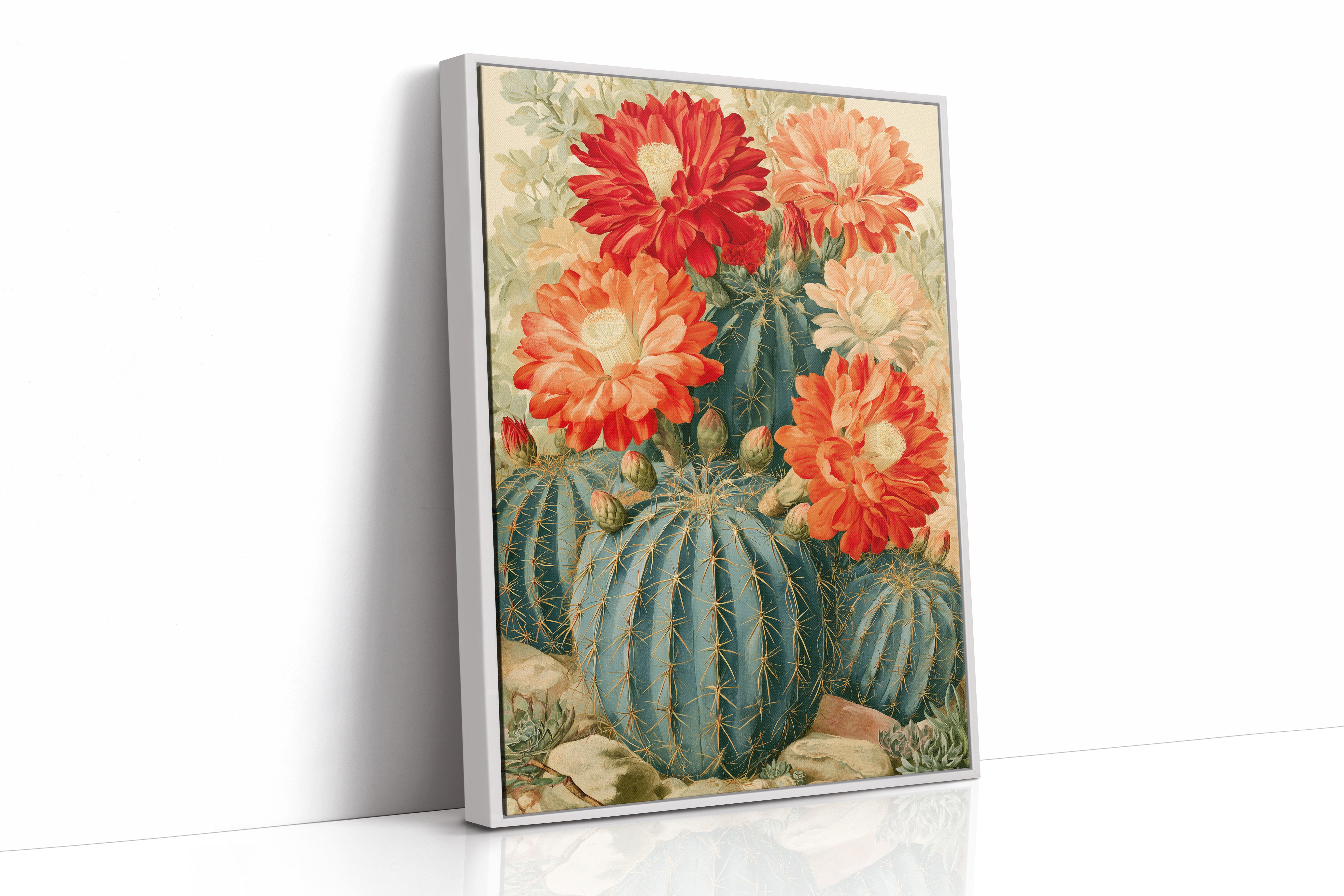 Desert Bloom: Crimson Succulents