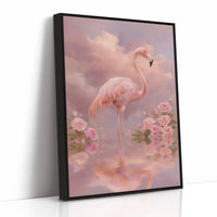 Flamingo Among the Roses
