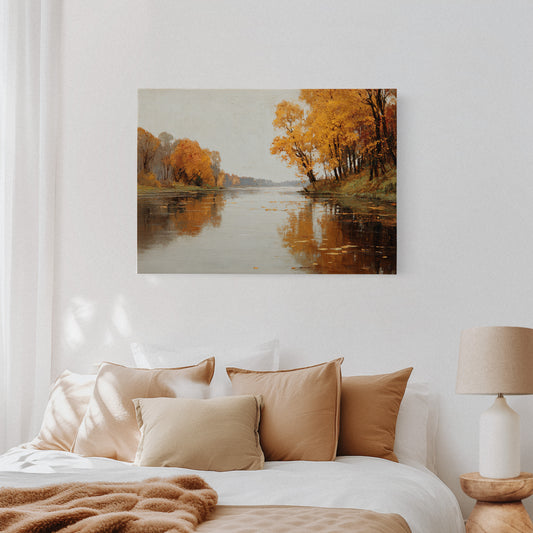 Golden Reflections on Still Waters