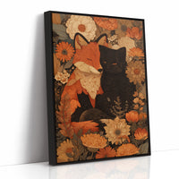 Autumn Fables Between Fox And Cat