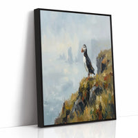 Puffin on the Cliff's Edge