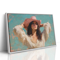 Pink Hat Against Turquoise Sky
