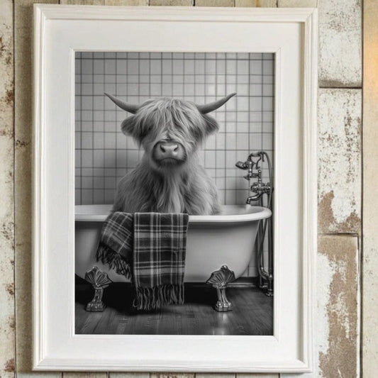 Highland Cow Takes A Luxurious Bath