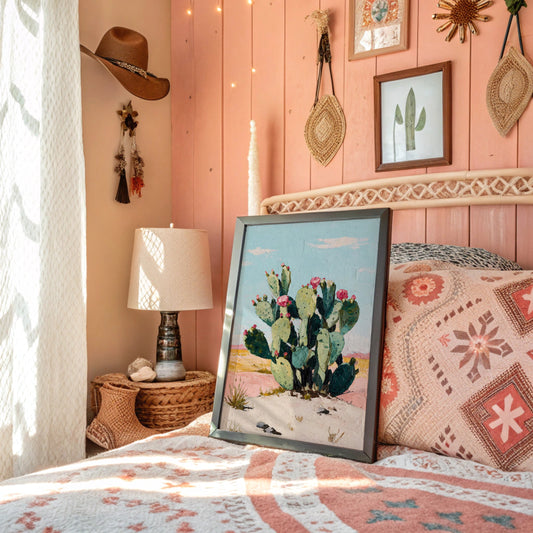 Cacti Bloom in Desert Light