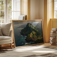 Emerald Peaks Touch Pacific Skies