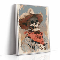Desert Desperado: Smoking Skeleton Cowboy