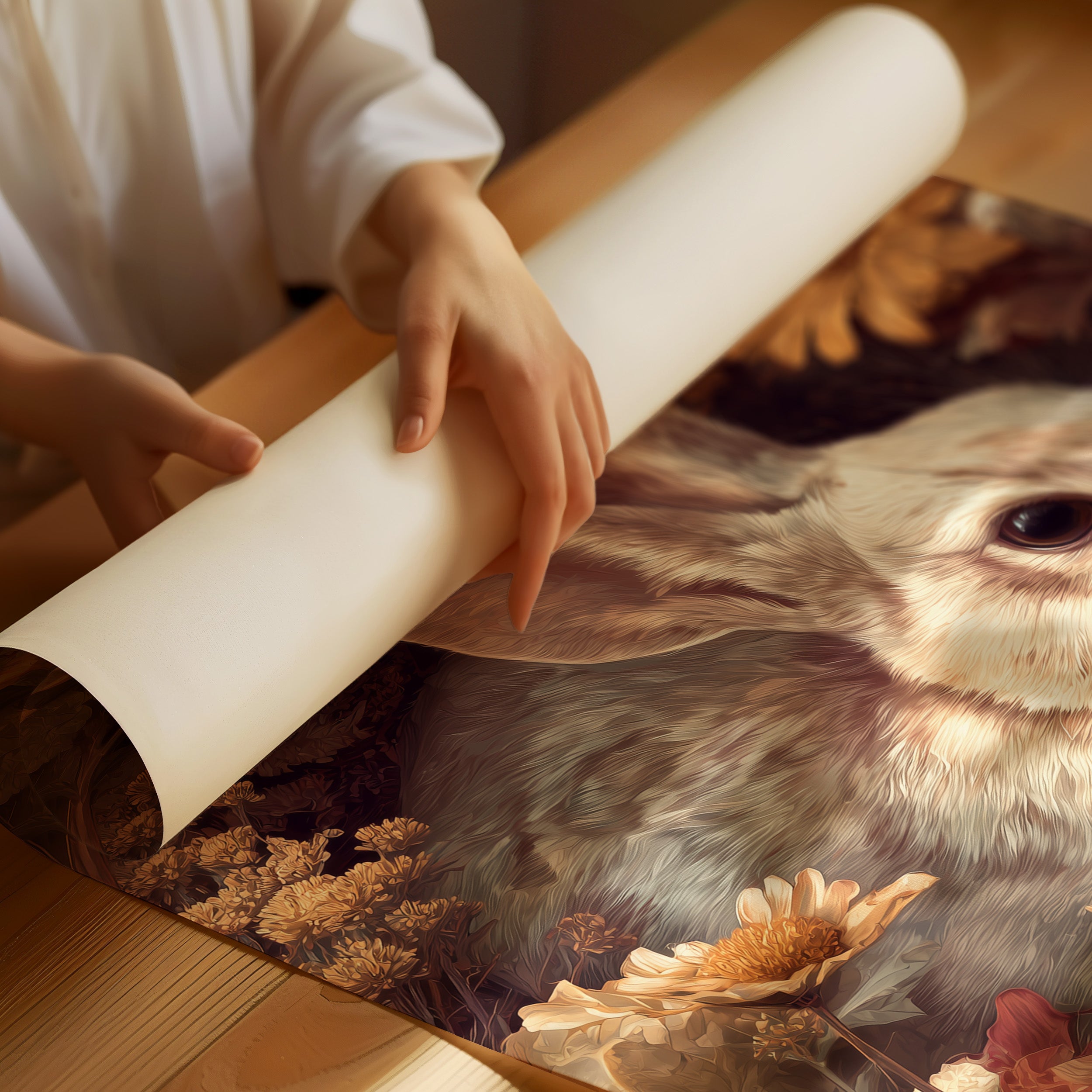 Autumn Blooms Hide Gentle Watcher