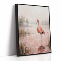 Flamingo in Rose-Tinted Water