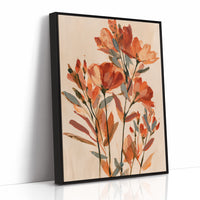 Terracotta Poppy Abstract Bouquet